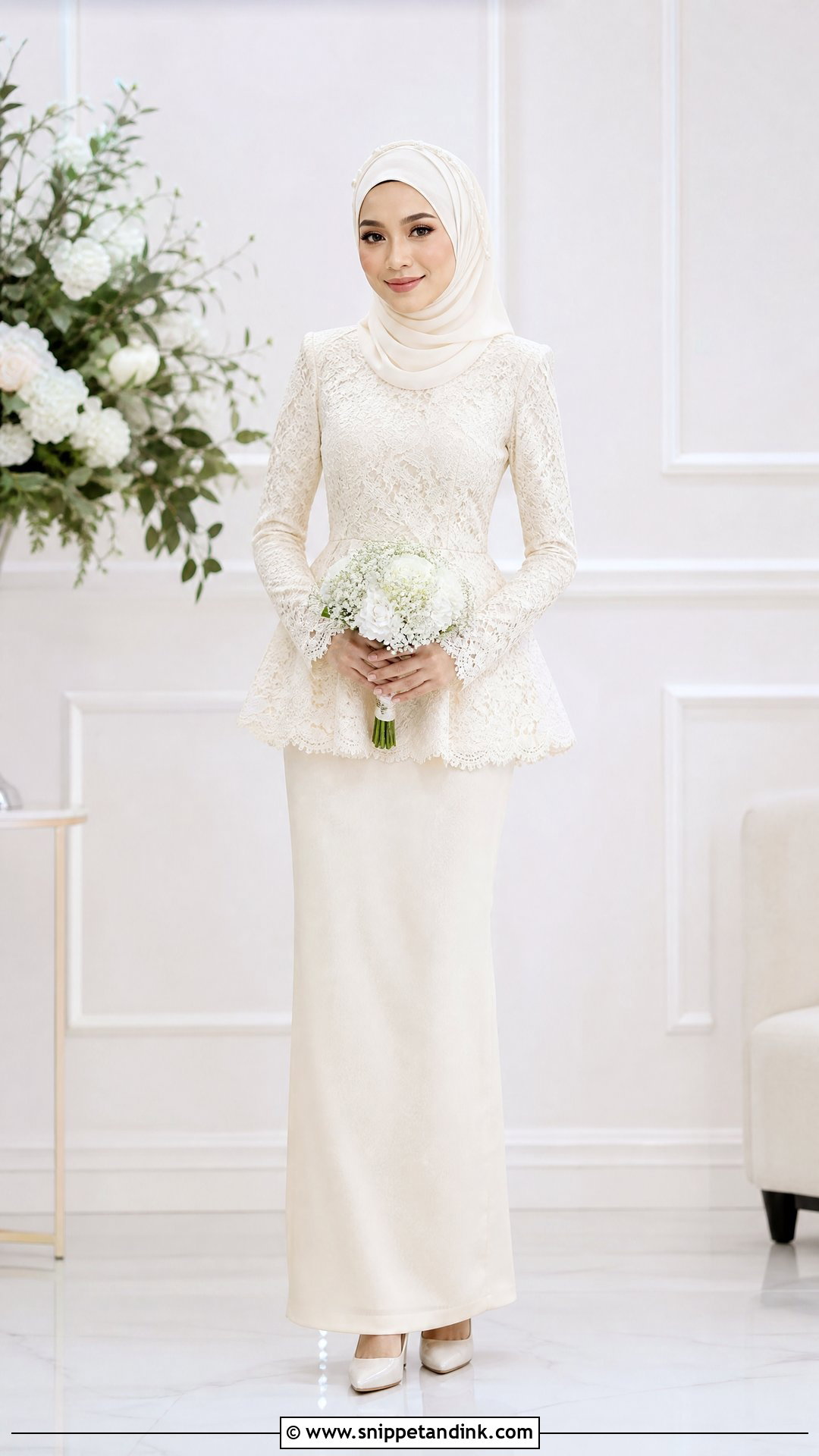 Peplum Baju Kurung Pengantin - Snippet and Ink - 25 Melayu Wedding Dress Ideas