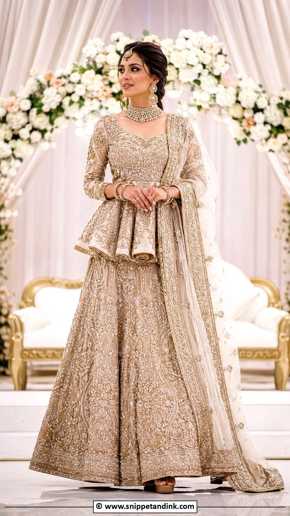 Peplum Barat Bride Lehenga - Snippet and Ink - 30 Barat Bride Ideas