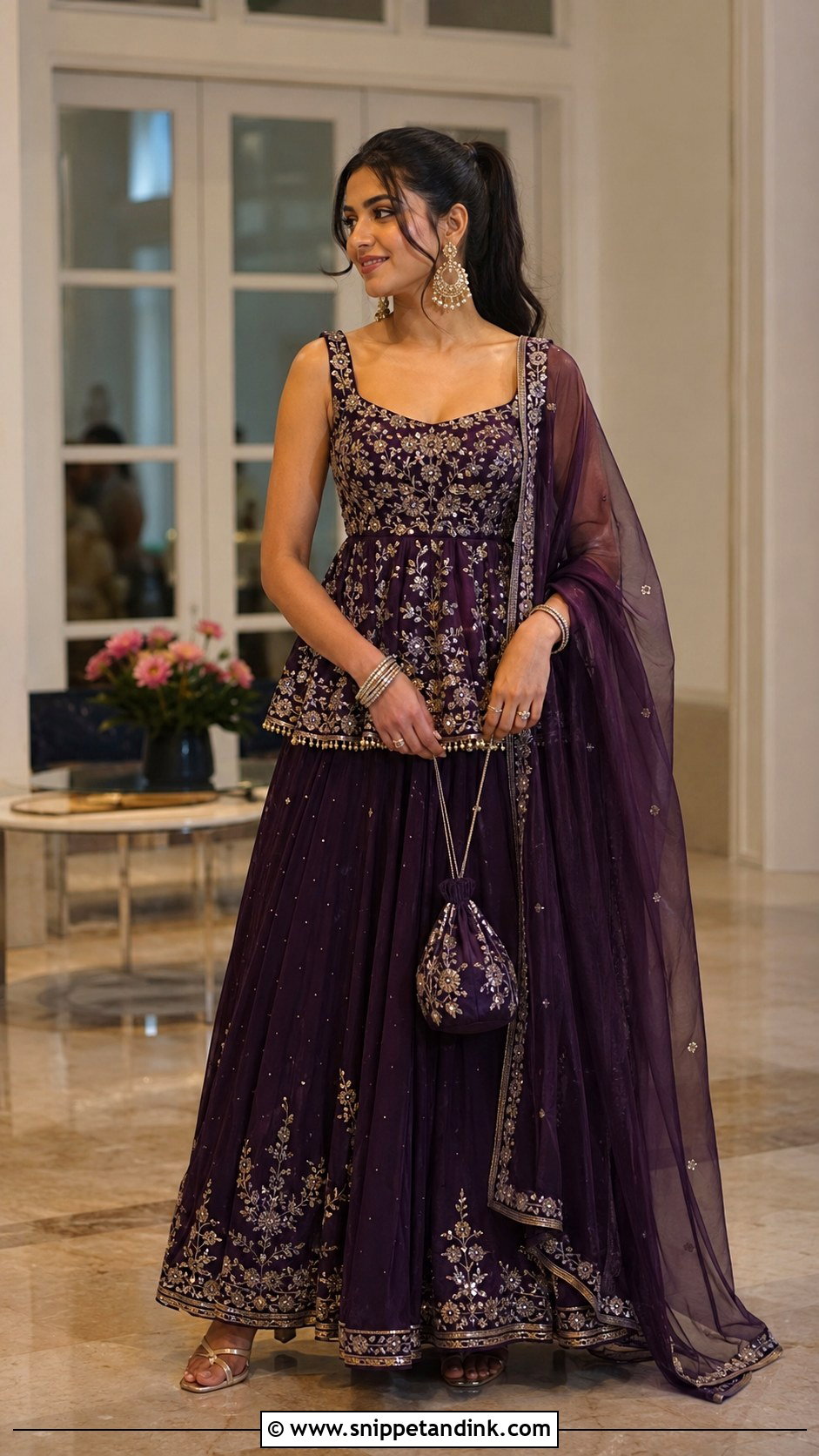 Peplum Blouse Lehenga Outfit - Snippet and Ink - 20 Lengha Ideas