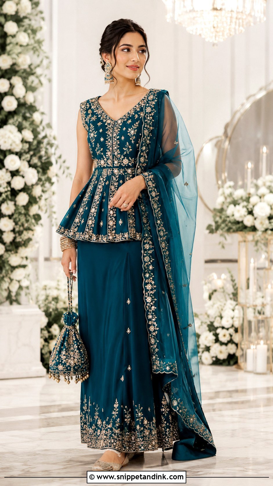 Peplum Bridal Lehenga Blouse - Snippet and Ink - 20 Bridal Lengha Blouse Designs