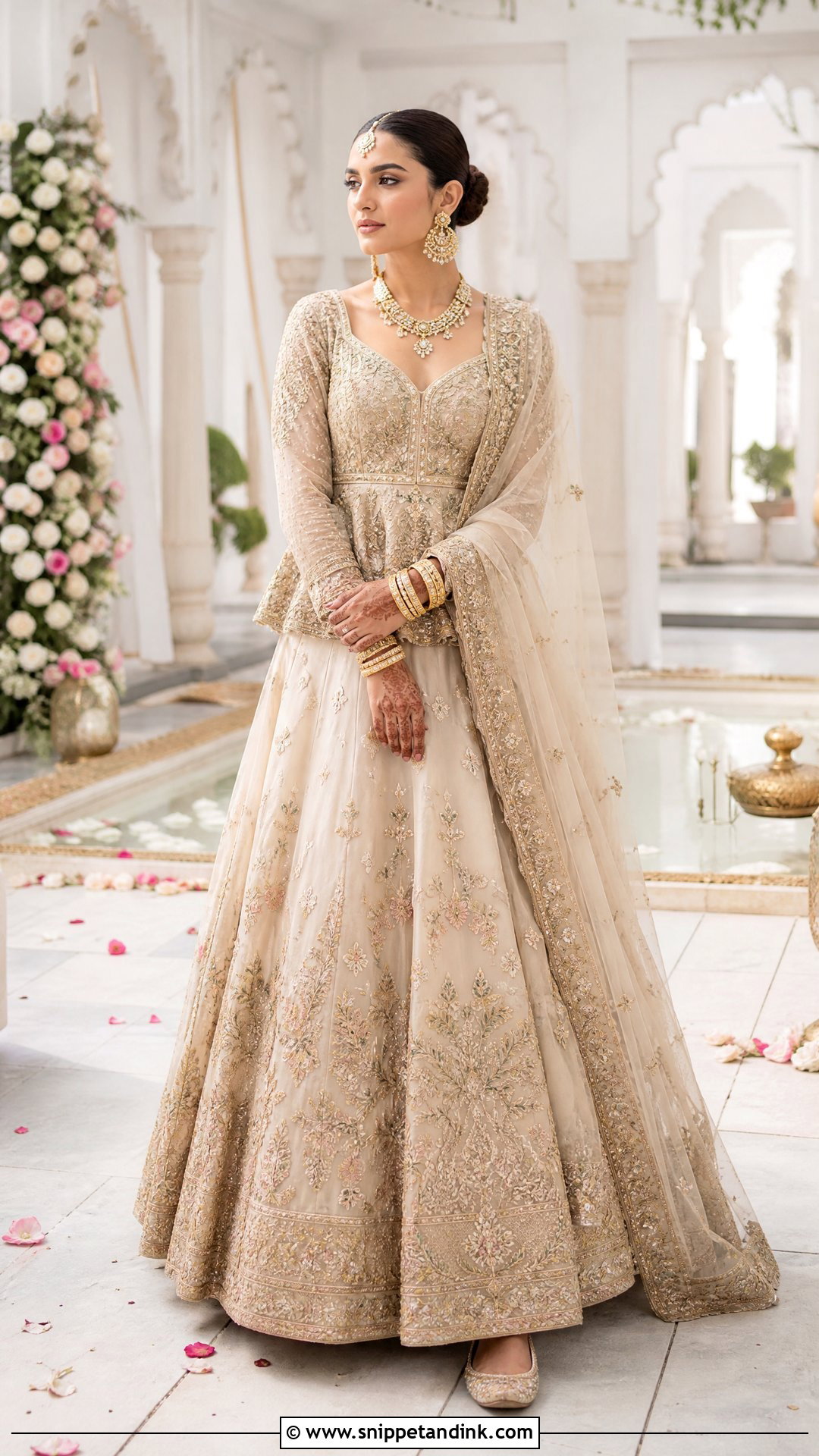 Peplum Bridal Lehenga Choli - Snippet and Ink - 20 Bride Choli Ideas
