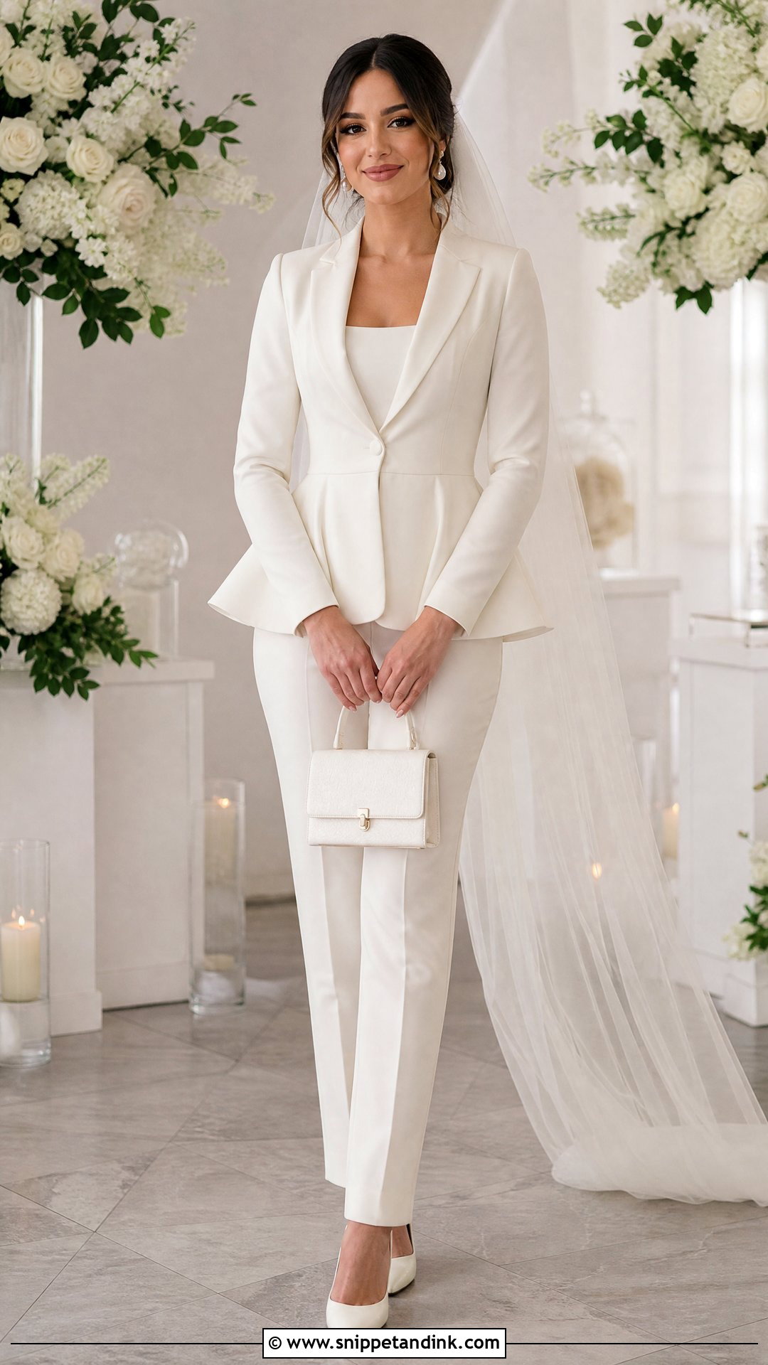 Peplum Bridal Suit - Snippet and Ink - 20 Suit Wedding Dresses