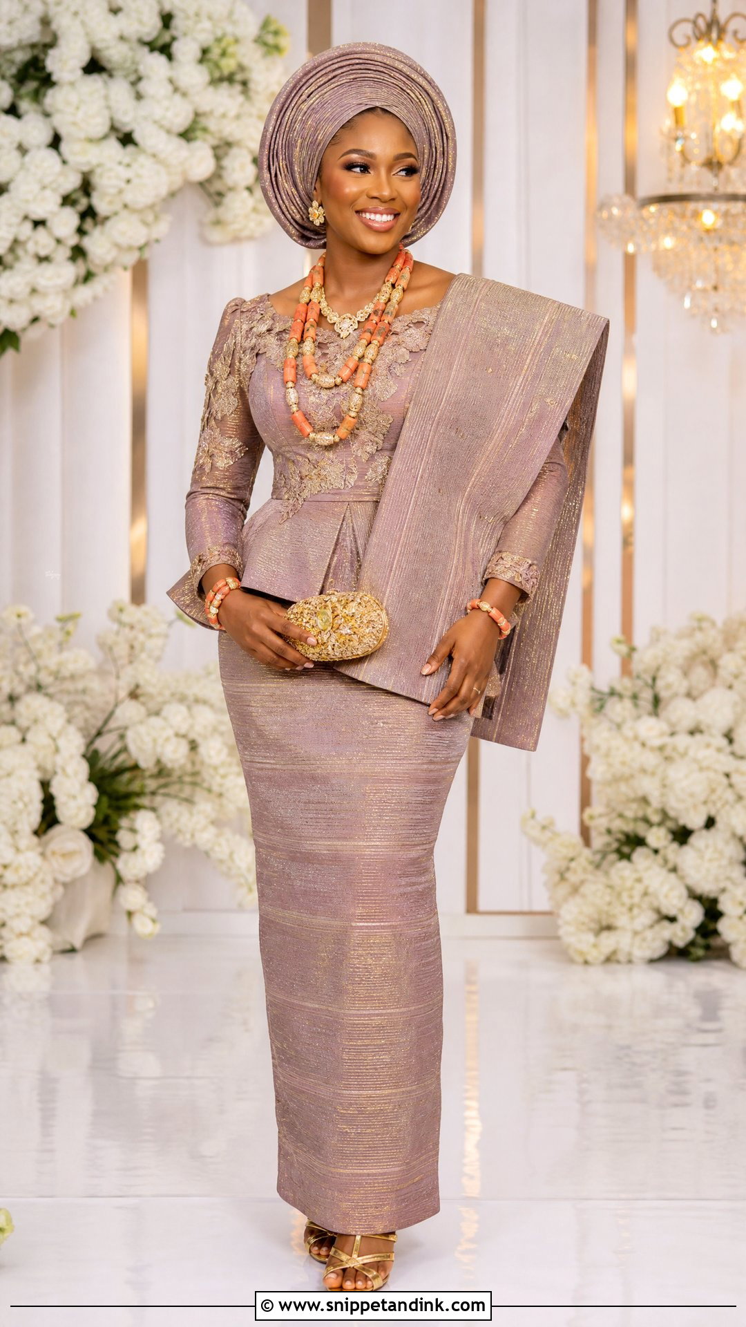 Peplum Buba Yoruba Bridal Attire - Snippet and Ink - 25 Yoruba Bride Traditional Attire Ideas