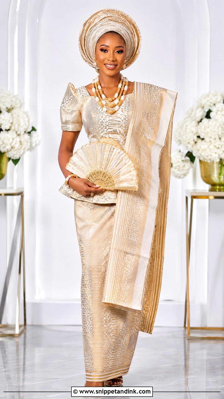 Peplum Buba Yoruba Bride Attire - Snippet and Ink - 25 Yoruba Traditional Wedding Attire for Bride Ideas