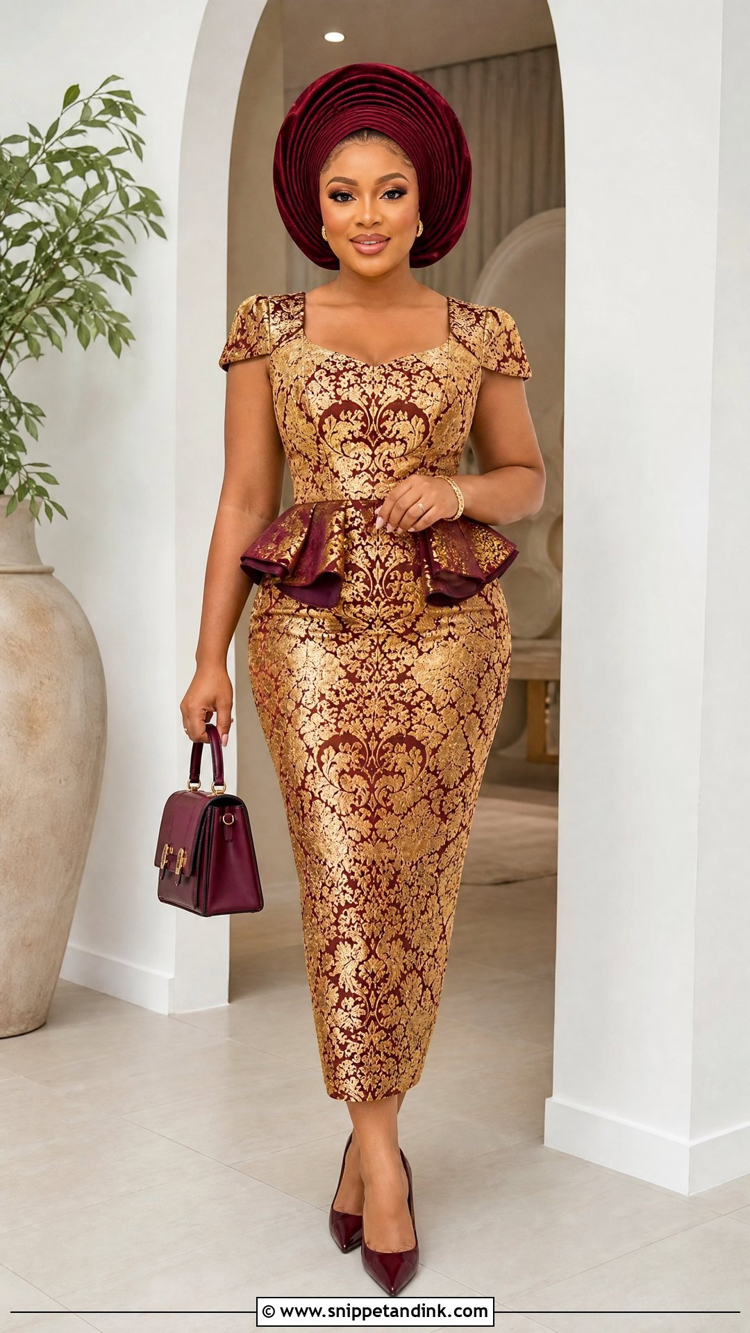 Peplum Damask Gown - Snippet and Ink - 20 Simple Damask Gown Style Ideas