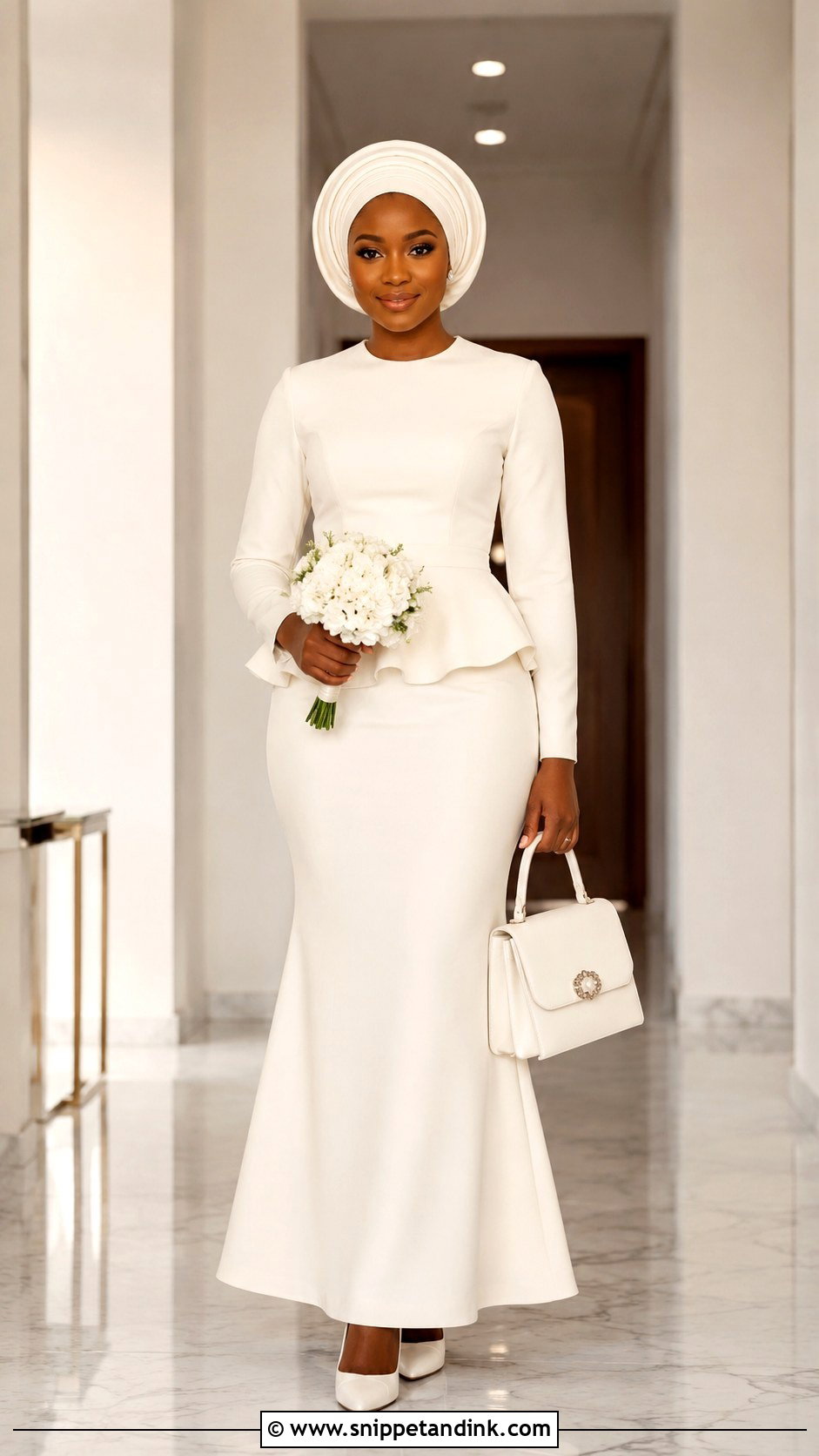 Peplum Deeper Life Wedding Gown - Snippet and Ink - 20 Deeper Life Wedding Gowns