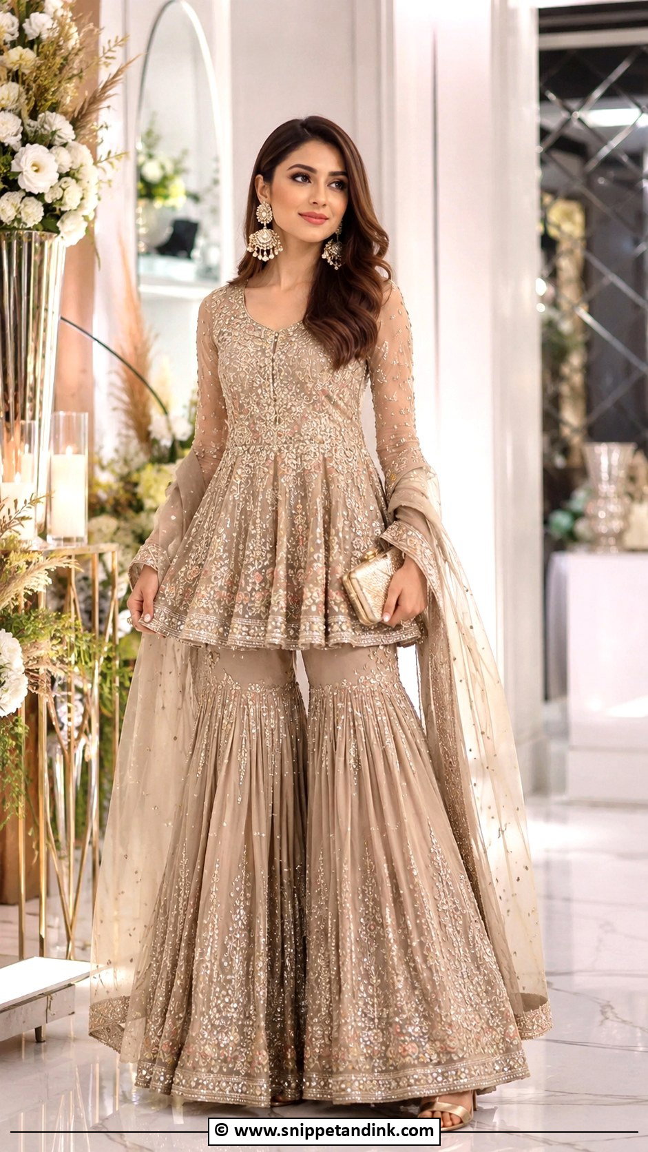 Peplum Gharara Dress - Snippet and Ink - 25 Grara Dress Pakistani Wedding Ideas