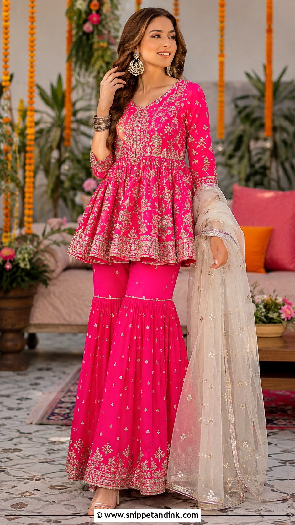 Peplum Gharara Outfit - Snippet and Ink - 25 Latest Pakistani Wedding Outfits