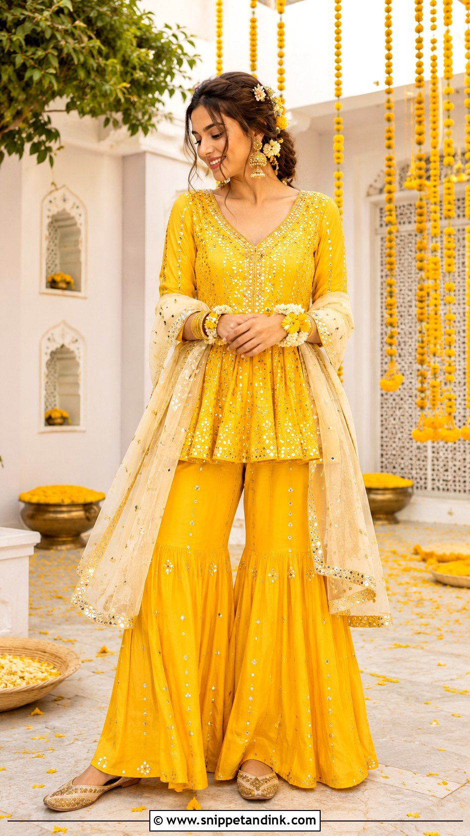 Peplum Haldi Suit - Snippet and Ink - 25 Haldi Suit Ideas