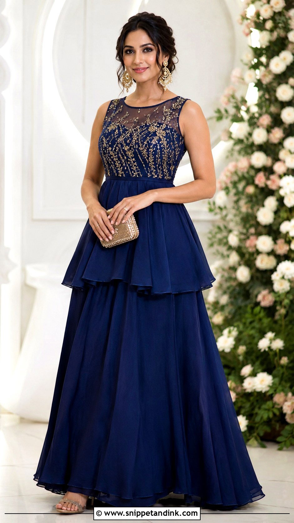 Peplum Indo Western Gown For Indian Wedding - Snippet and Ink - 20 Indo Western Gowns Indian Weddings