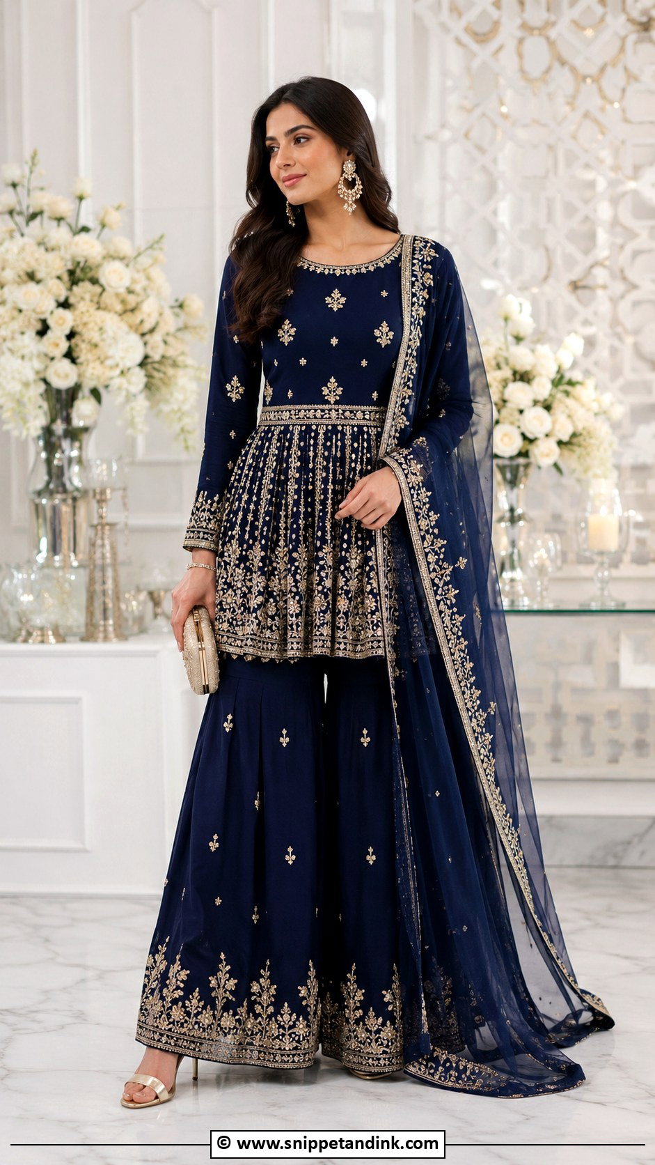 Peplum Kurta Set - Snippet and Ink - 25 Wedding Kurta Set for Women Ideas