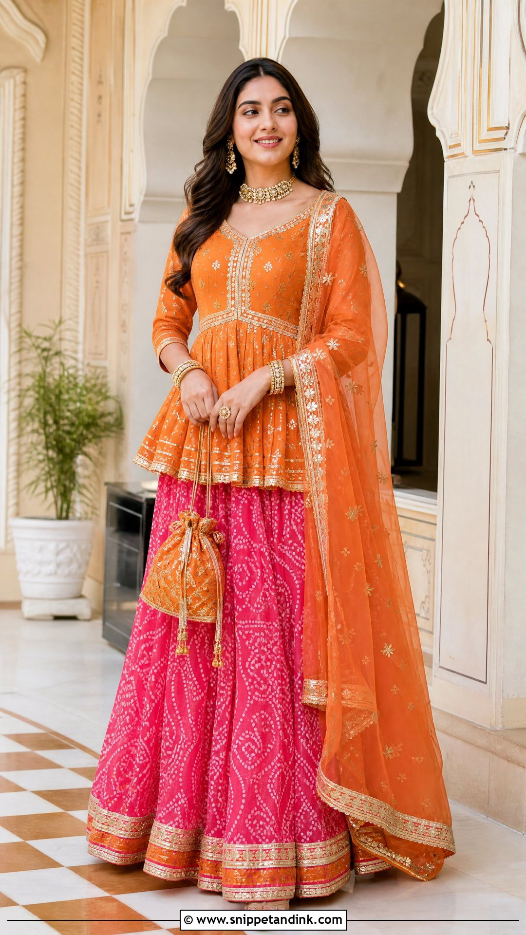 Peplum Kurti And Lehenga Set - Snippet and Ink - 20 Rajasthani Wedding Dress Ideas