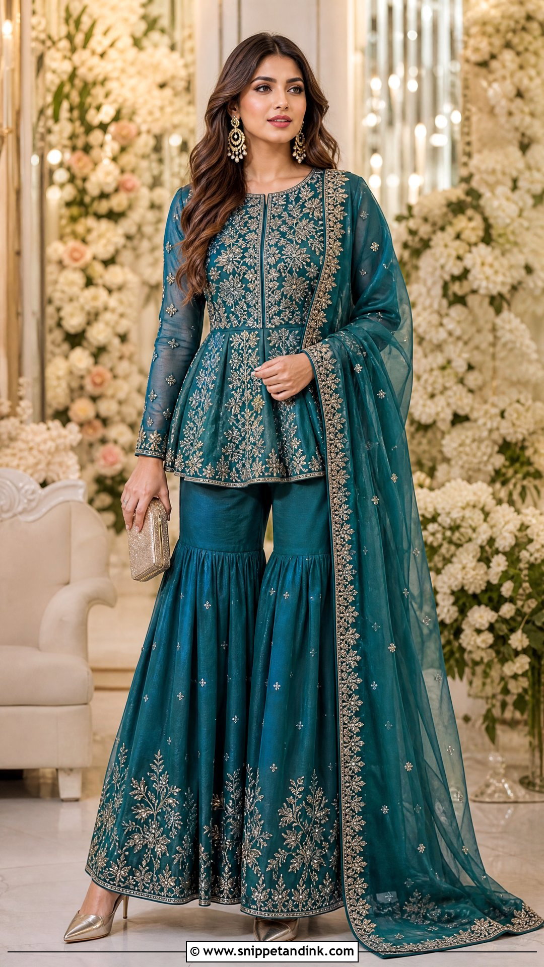 Peplum Kurti Sharara Set - Snippet and Ink - 20 Sharara Designs Party Wear Indian Weddings