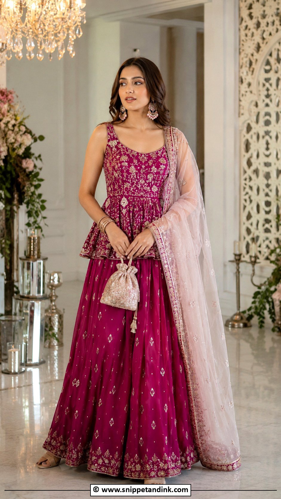 Peplum Lehenga - Snippet and Ink - 30 Indian Wedding Dresses