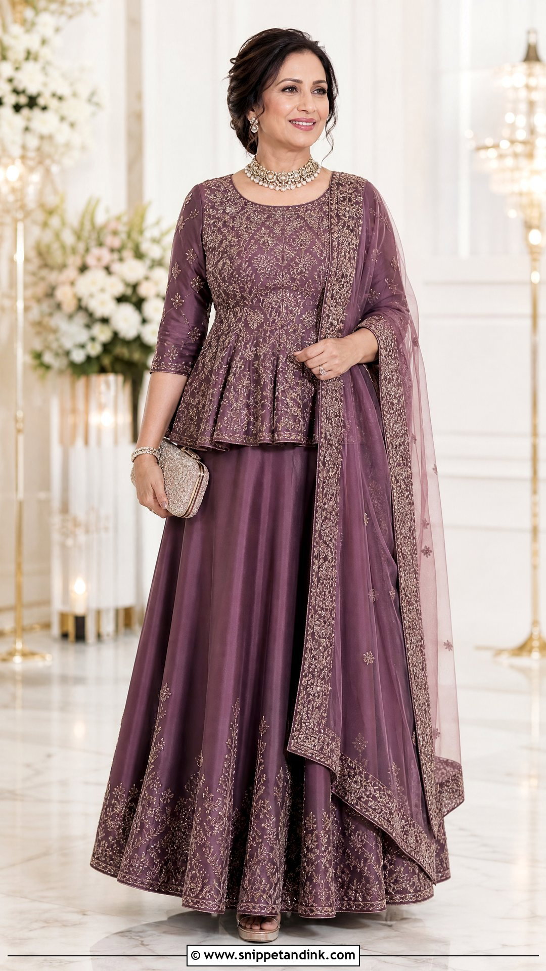 Peplum Lehenga For Bridal Mom - Snippet and Ink - 20 Indian Bridal Mom Dress Ideas