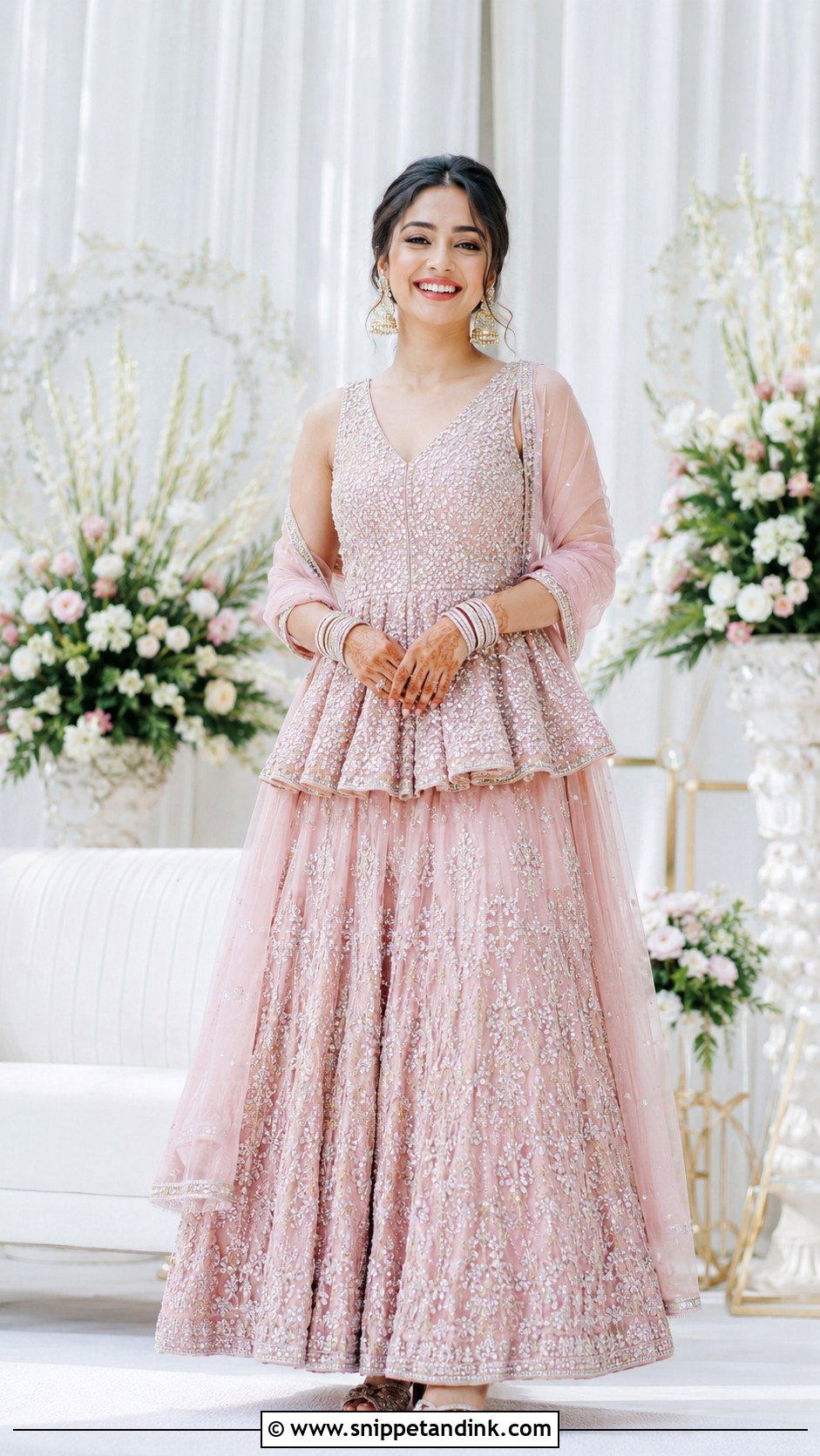 Peplum Lehenga For Bride - Snippet and Ink - 25 Sangeet Outfit for Bride Ideas