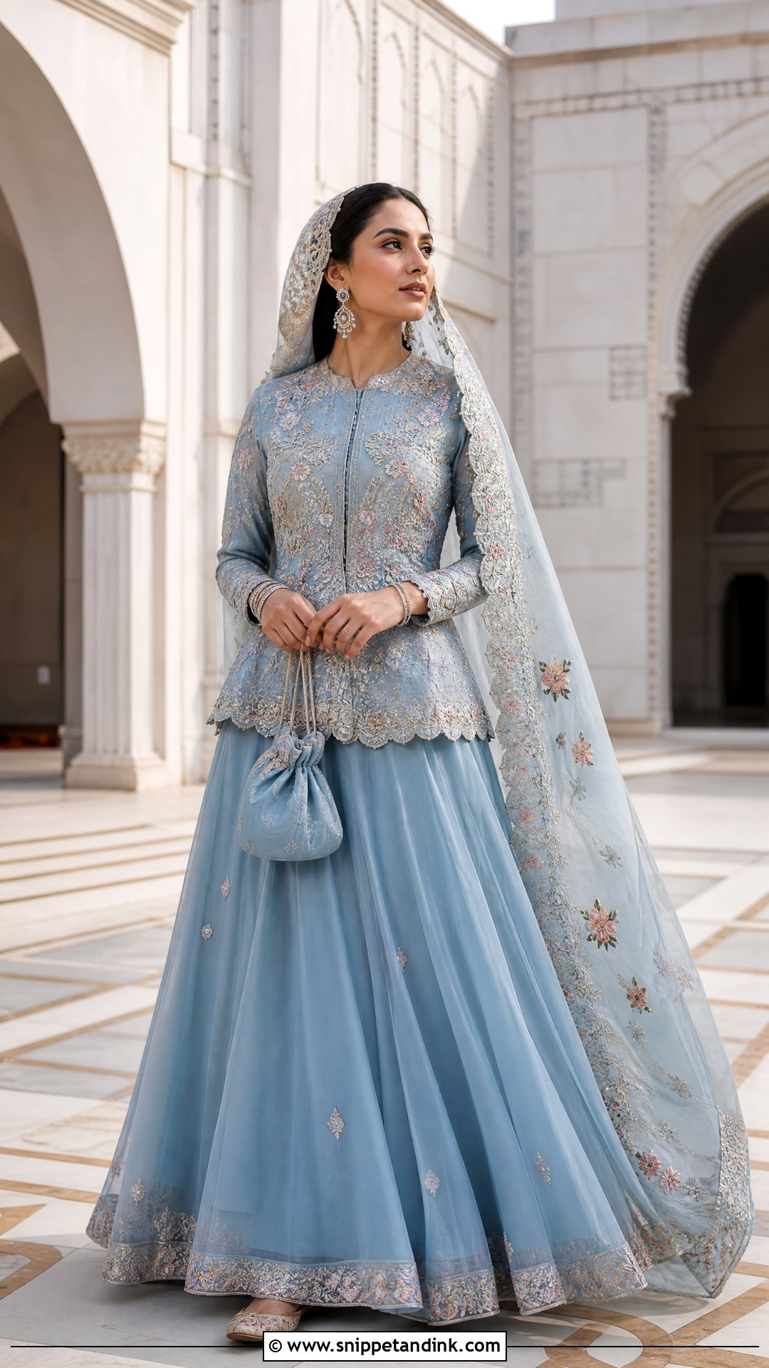 Peplum Lehenga For Gurudwara Wedding - Snippet and Ink - 25 Gurudwara Wedding Outfit Ideas