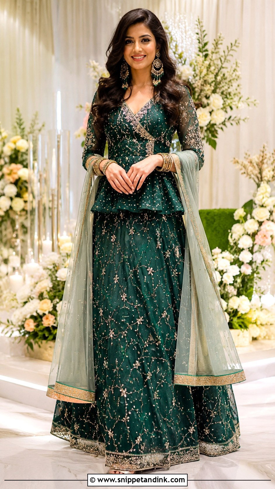 Peplum Lehenga For Sister Wedding - Snippet and Ink - 30 Indian Sister Wedding Dress Ideas