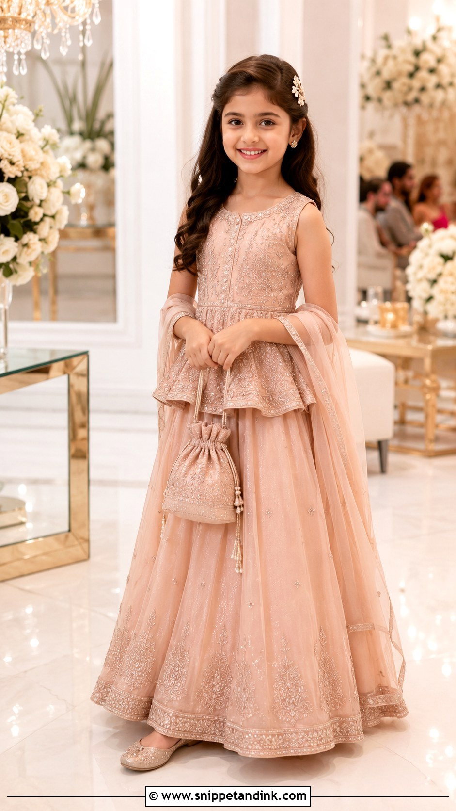 Peplum Lehenga Girl Wedding Outfit - Snippet and Ink - 20 Drees Design for Girl Wedding Ideas