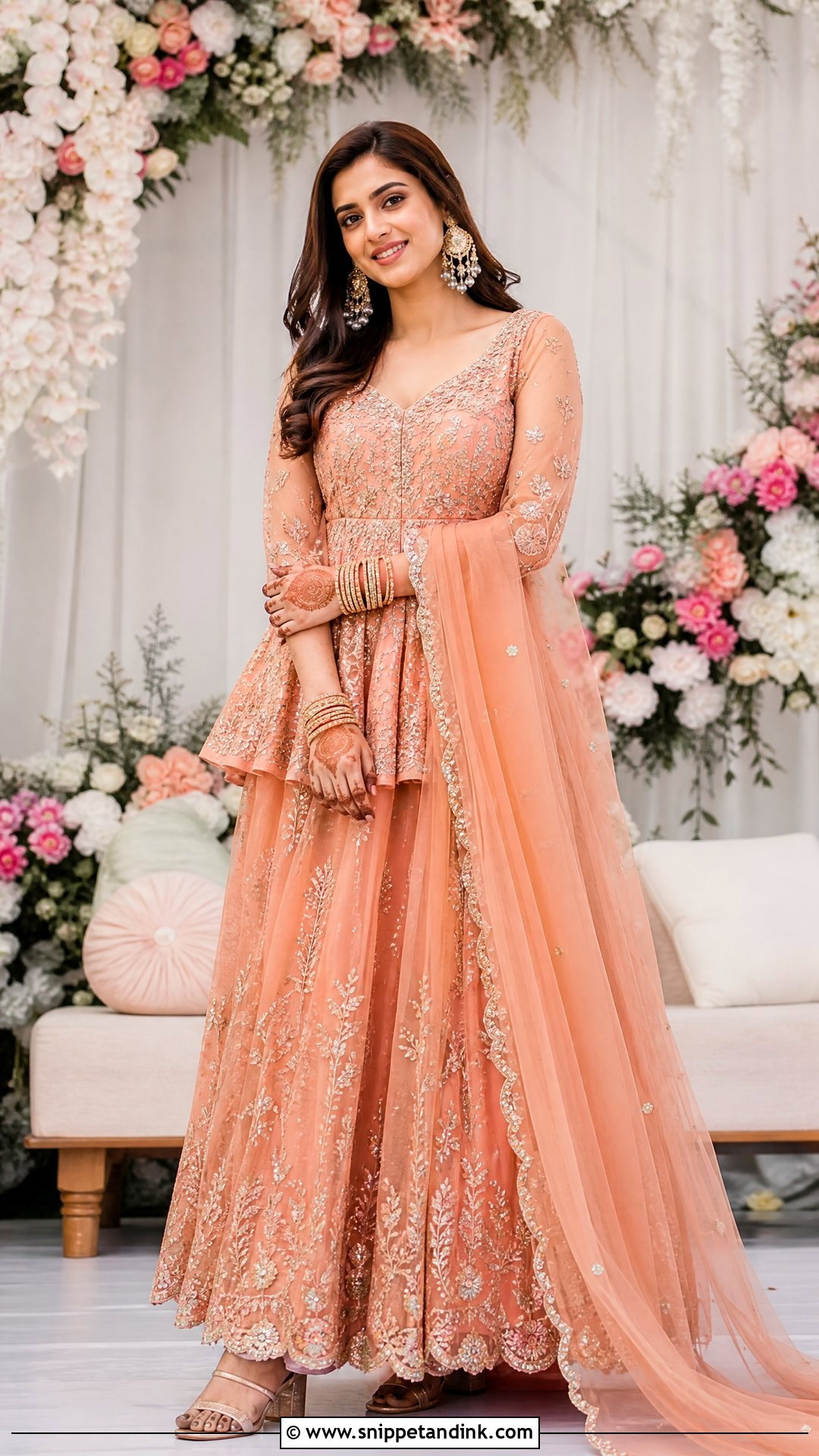 Peplum Lehenga Mehndi Outfit - Snippet and Ink - 25 Mehndi Outfits for Bride