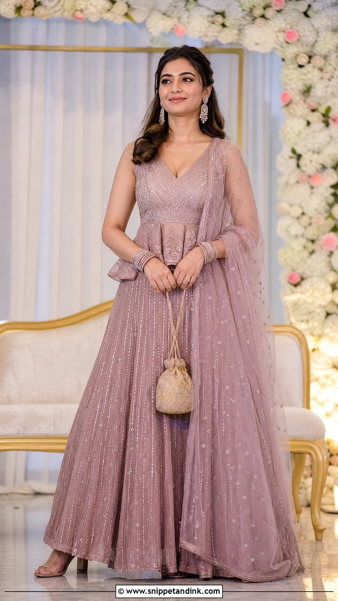 Peplum Lehenga Ring Ceremony Outfit - Snippet and Ink - 20 Ring Ceremony Outfit for Bride Ideas
