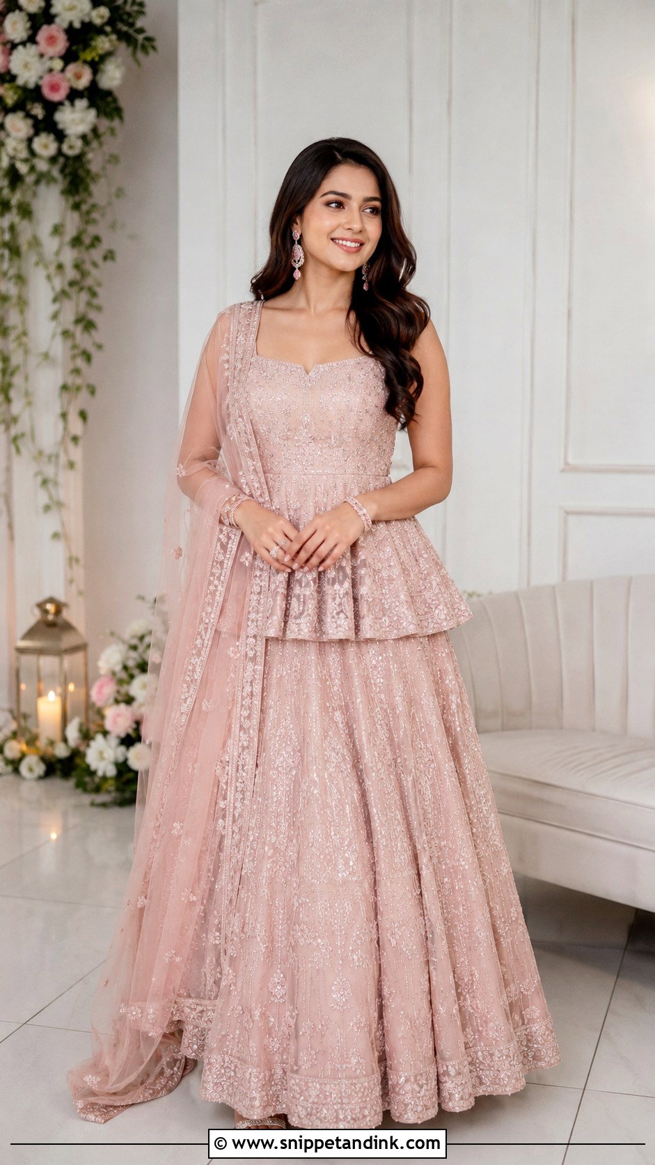 Peplum Lehenga Roka Outfit - Snippet and Ink - 30 Roka Outfits for Bride
