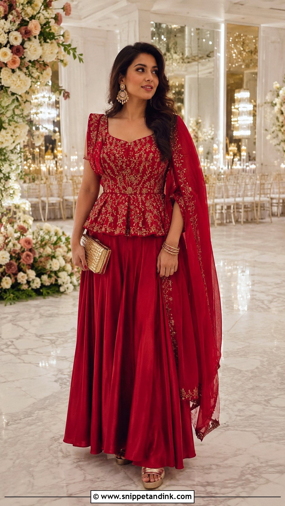 Peplum Lehenga Shadi Dress - Snippet and Ink - 20 Indian Shadi Dresses