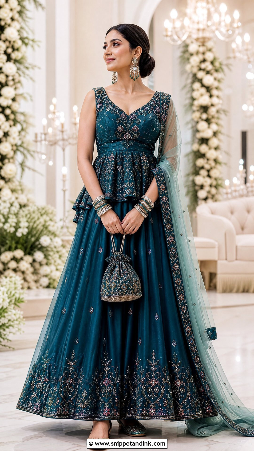 Peplum Lehenga for Sagan - Snippet and Ink - 20 Sagan Outfits for Bride