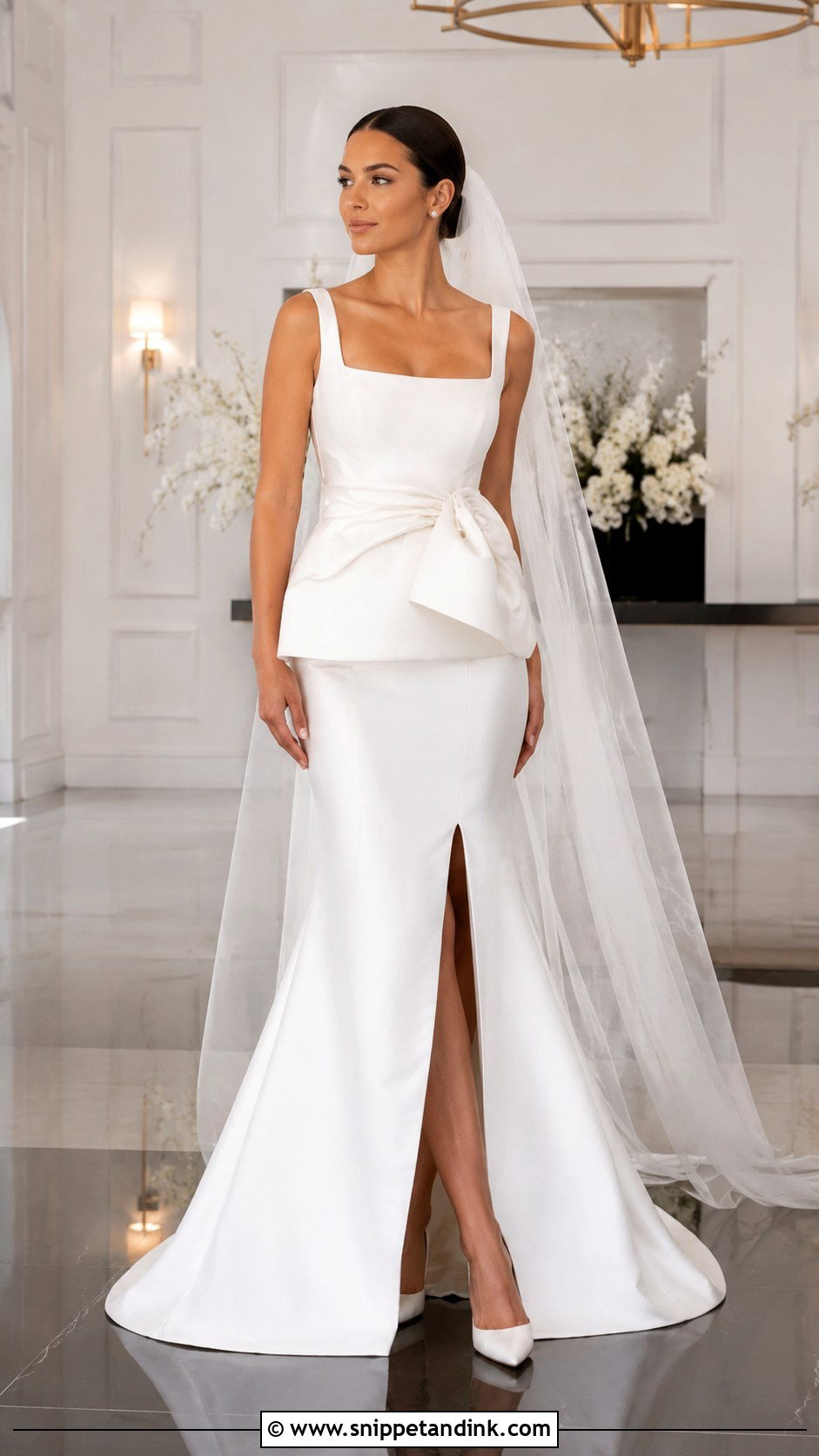 Peplum Mermaid Wedding Dress - Snippet and Ink - 20 Modern Romantic Wedding Dress Ideas