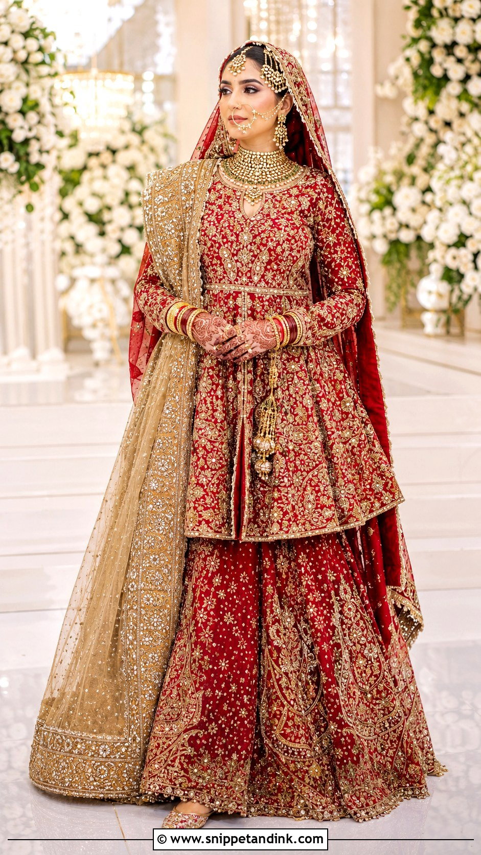 Peplum Pakistani Bridal Barat Lehenga - Snippet and Ink - 20 Pakistani Bridal Barat Dresses