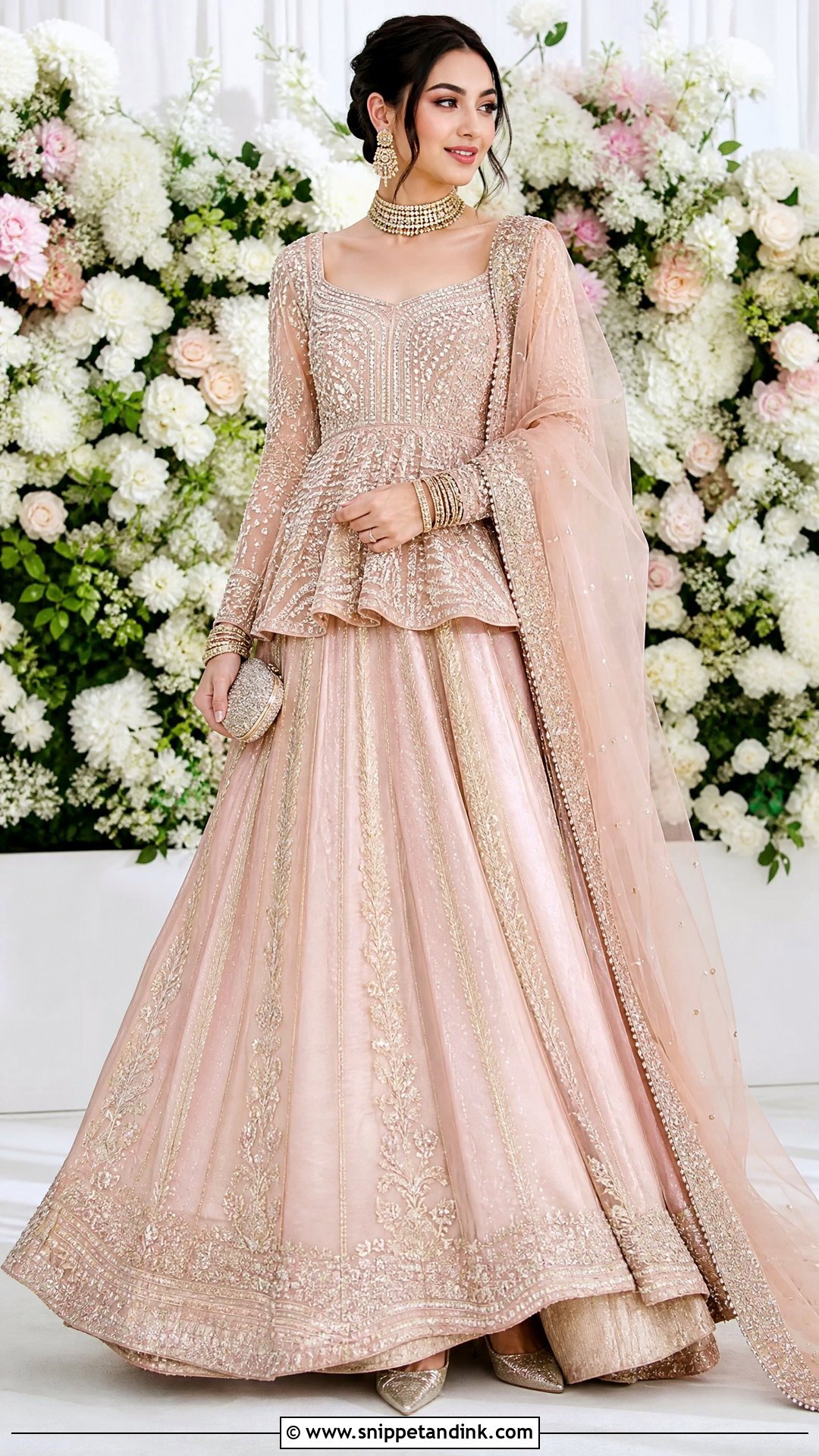 Peplum Pakistani Bridal Lehenga - Snippet and Ink - 20 Pakistani Dulhan Wedding Bride Dress Ideas