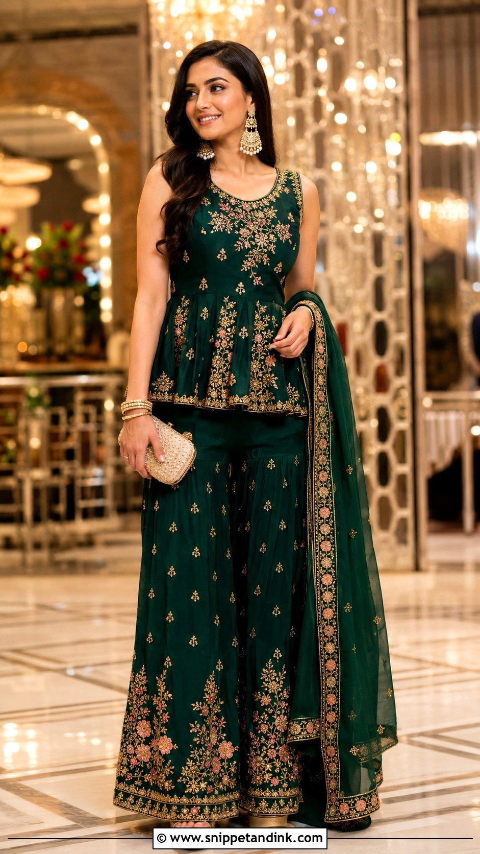 Peplum Sharara Bhabhi Look - Snippet and Ink - 20 Bhabhi Look in Wedding Ideas