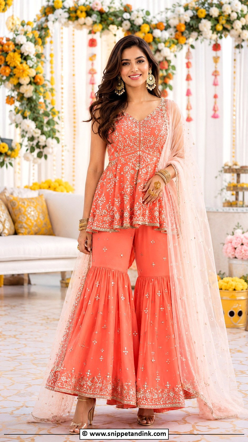 Peplum Sharara Dress - Snippet and Ink - 30 Desi Wedding Dresses