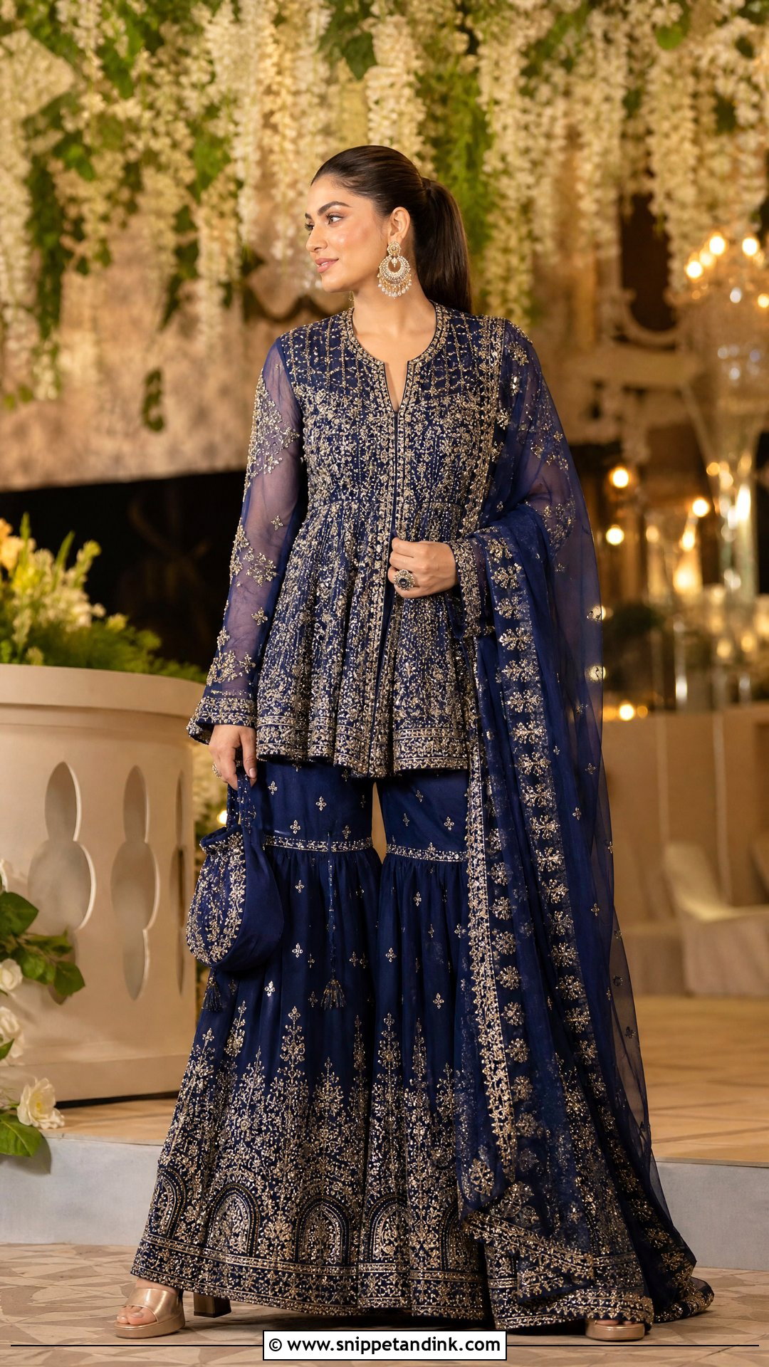 Peplum Sharara For Hindu Wedding - Snippet and Ink - 20 Hindu Wedding Outfit Ideas