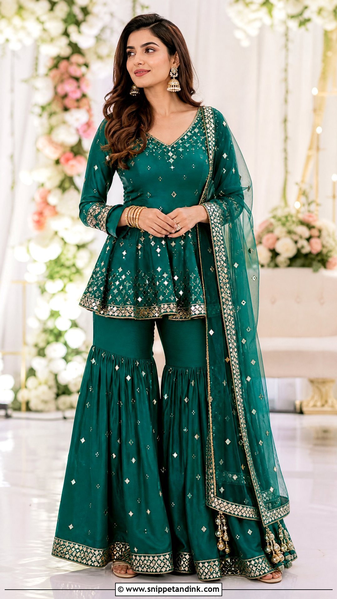 Peplum Sharara For Indian Wedding - Snippet and Ink - 25 Trendy Indian Outfits for Wedding