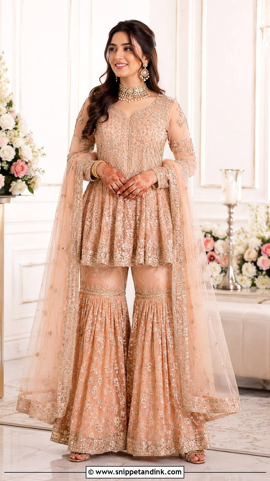 Peplum Sharara For Roka Bride - Snippet and Ink - 25 Roka Dresses for Bride