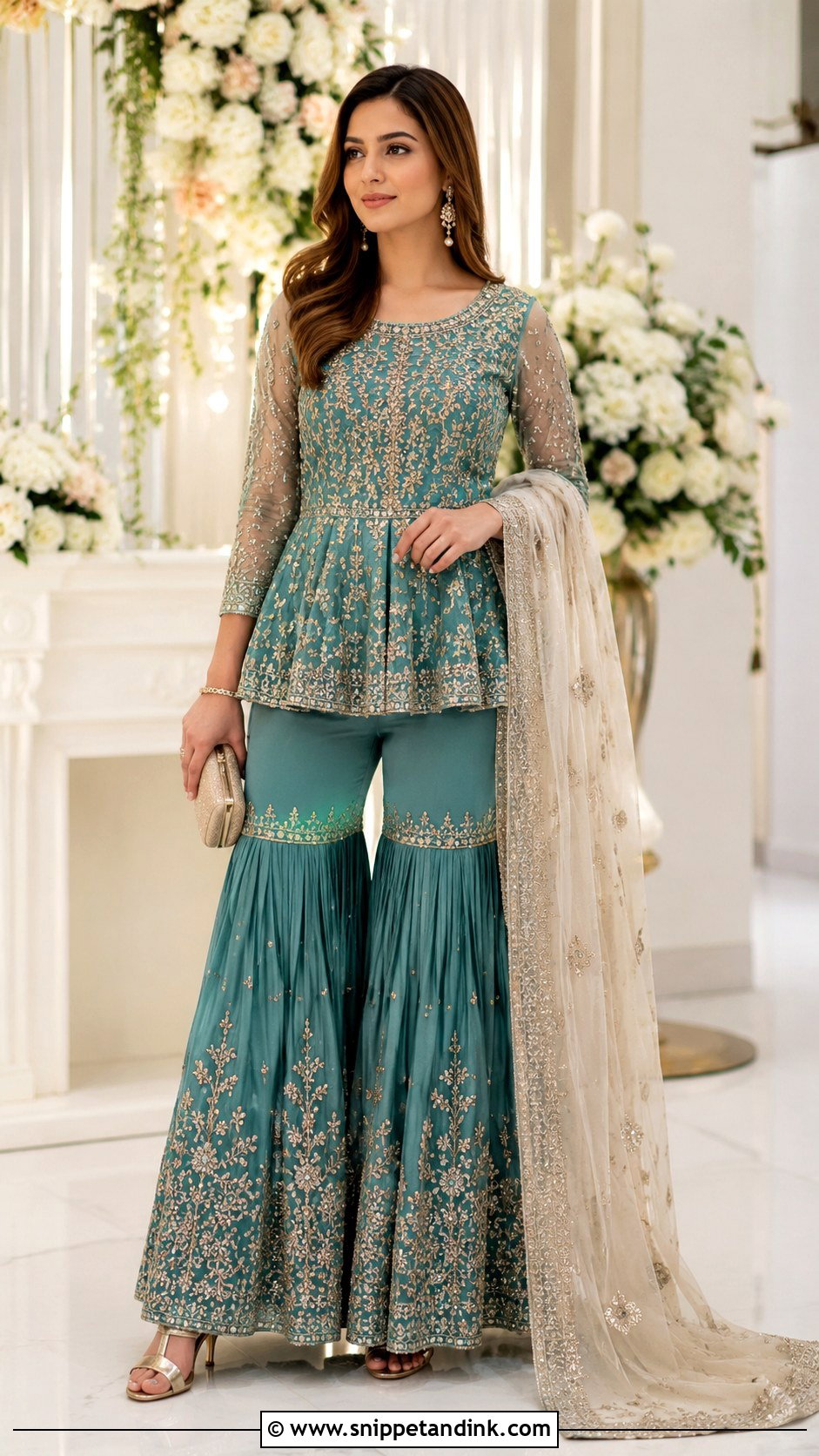 Peplum Sharara For Wedding - Snippet and Ink - 25 Wedding Sharara Ideas