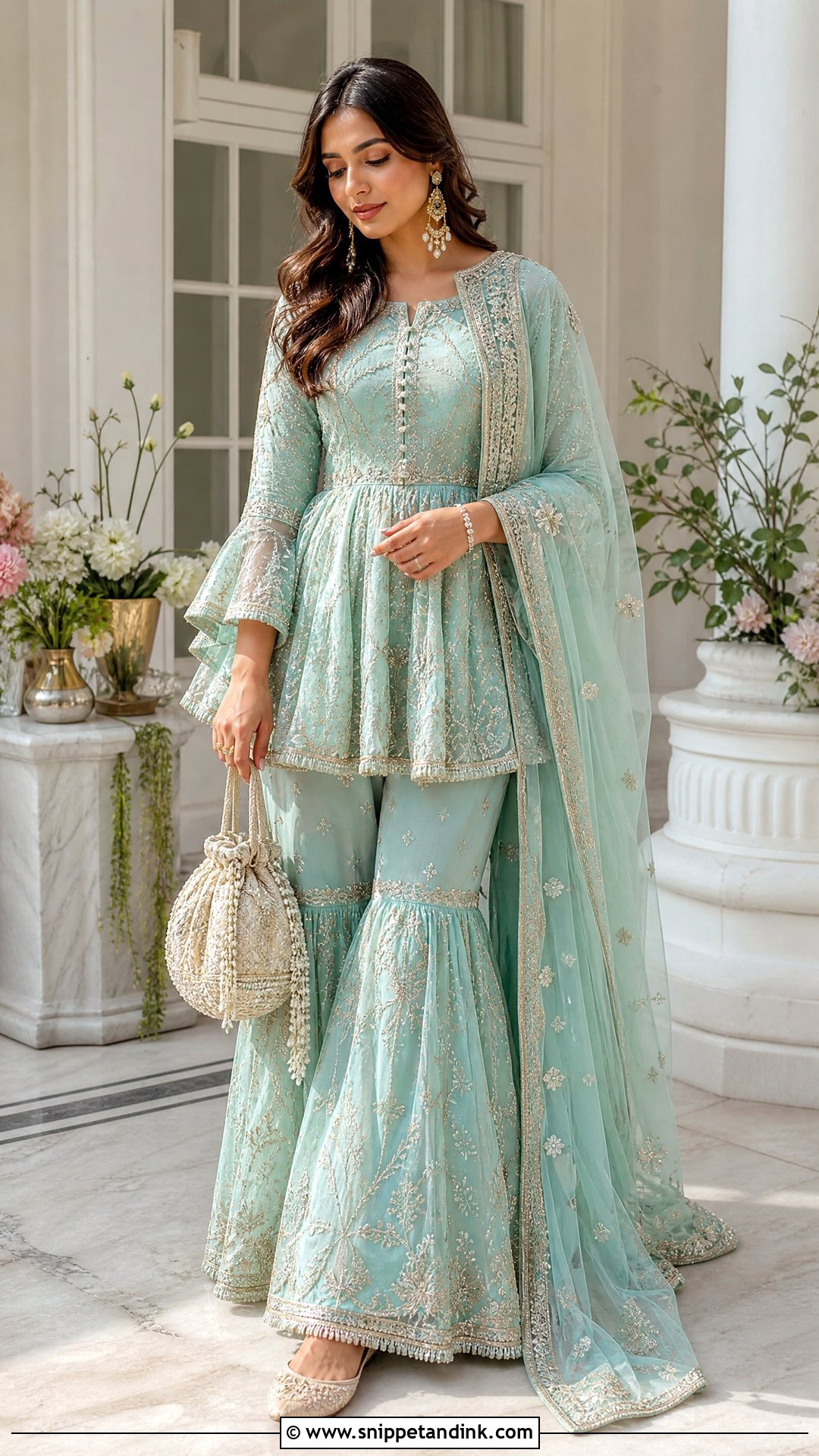 Peplum Sharara Indian Wedding Outfit - Snippet and Ink - 20 Stylish Indian Wedding Outfits Ideas
