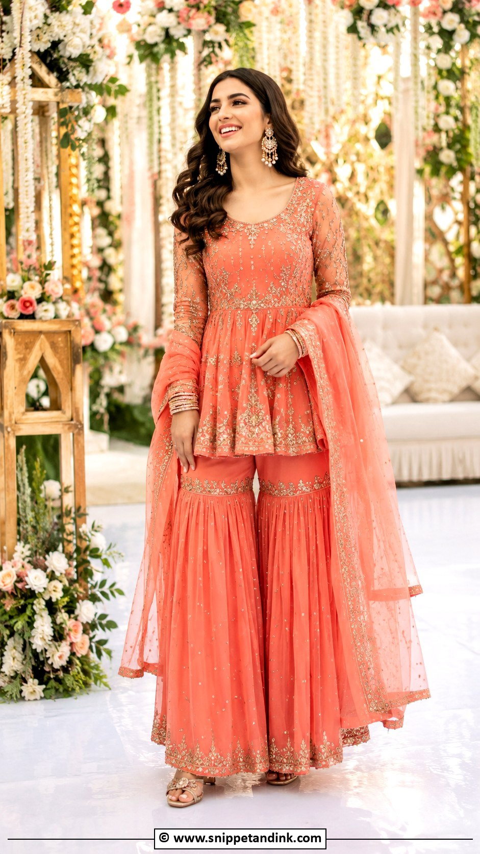 Peplum Sharara Mehndi Outfit - Snippet and Ink - 30 Mehandi Dresses Mehndi Outfit