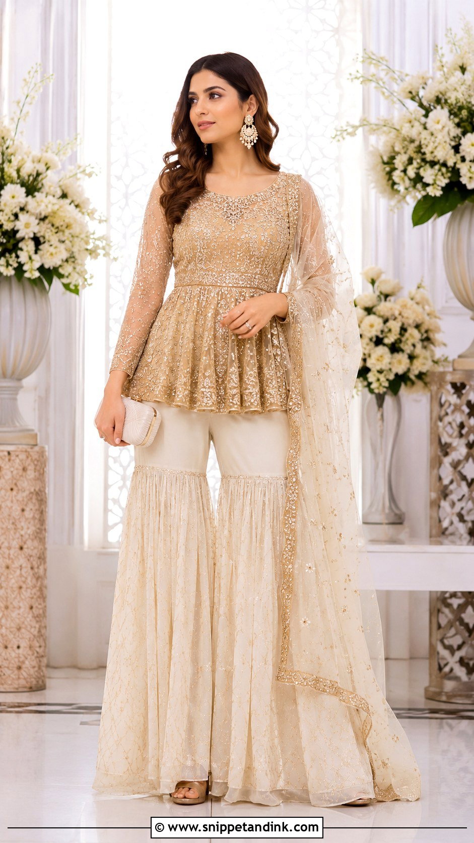 Peplum Sharara Set For Indian Wedding - Snippet and Ink - 25 Sharara Set Indian Weddings Ideas