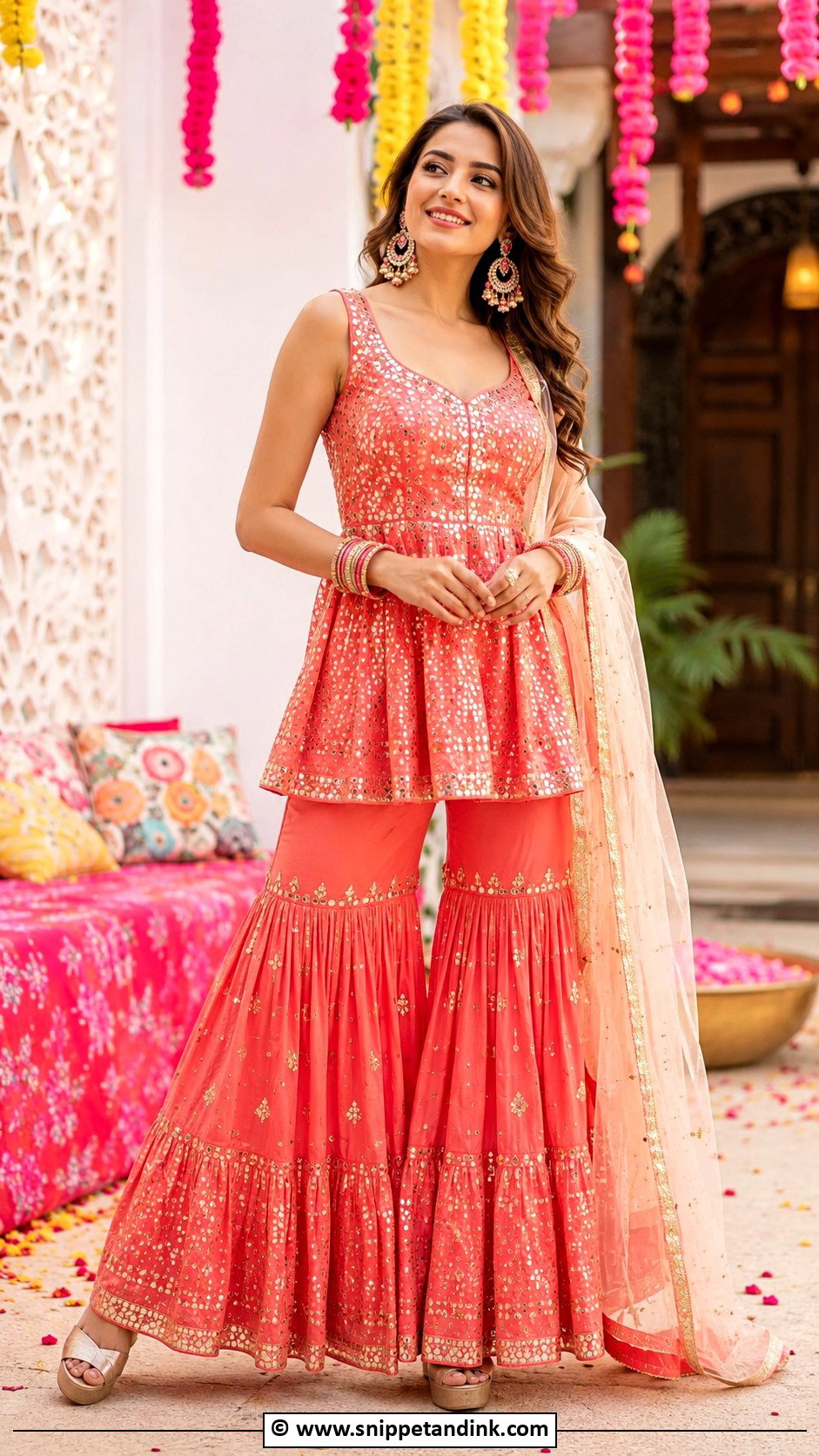 Peplum Sharara Shaadi Outfit - Snippet and Ink - 30 Shaadi Outfits