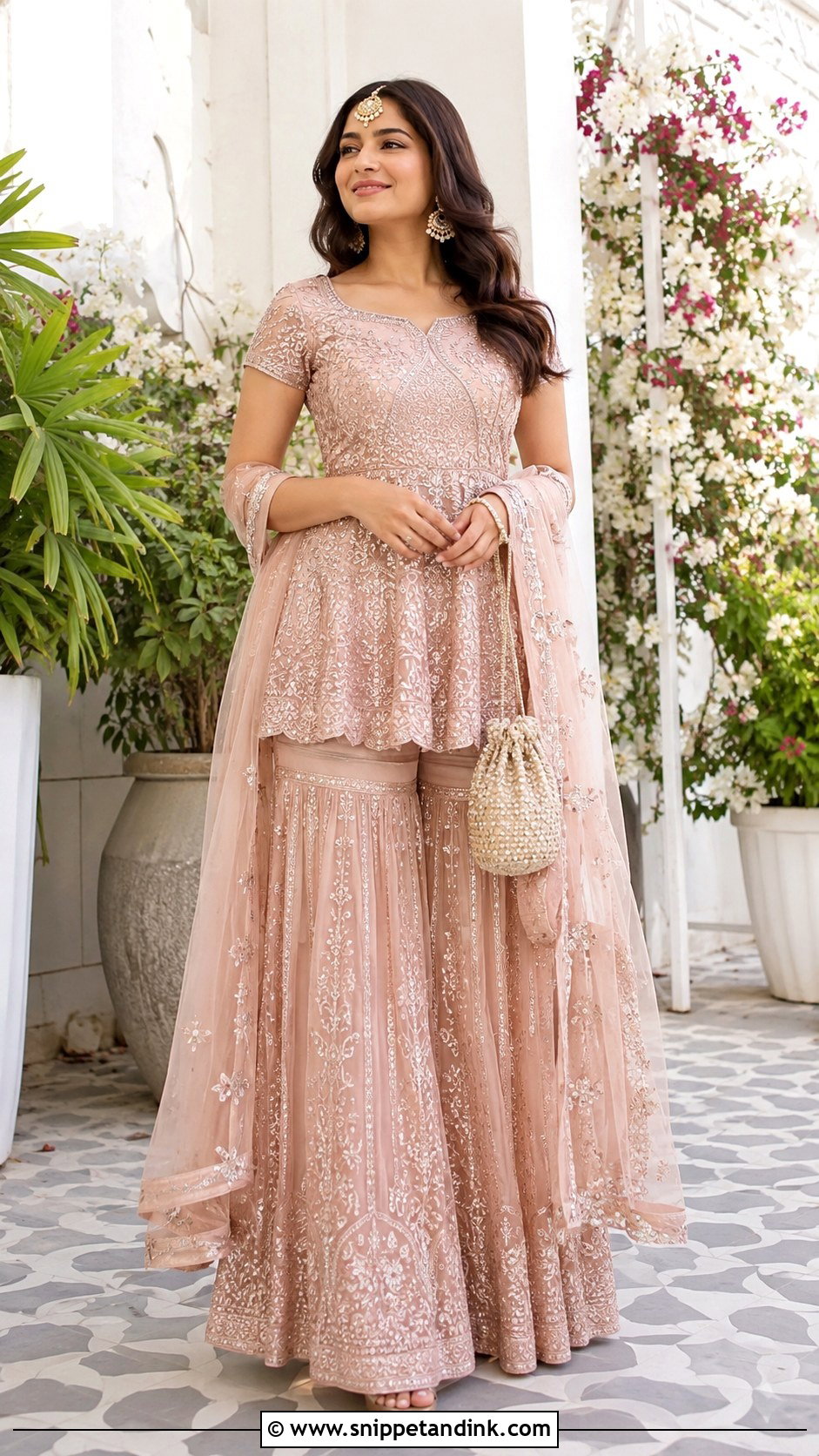 Peplum Sharara Wedding Dress - Snippet and Ink - 20 Indian Girls Wedding Dresses