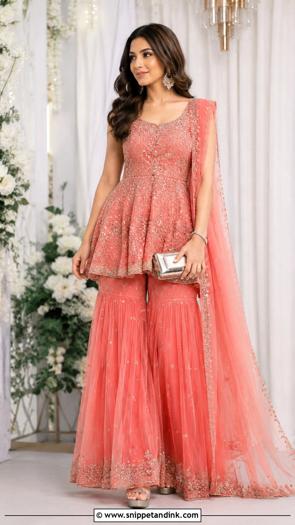 Peplum Sharara Wedding Outfit - Snippet and Ink - 20 Ethnic Wedding Outfits