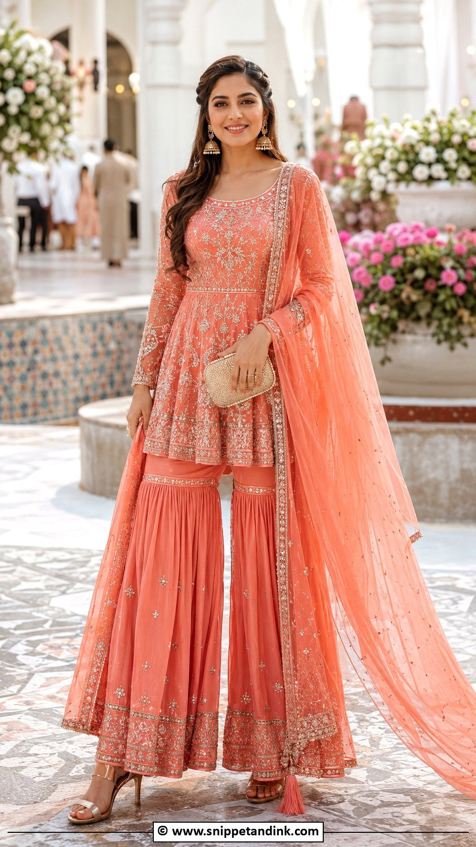 Peplum Sharara Wedding Outfit For Bride Sister - Snippet and Ink - 30 Wedding Outfit for Brides Sister Ideas