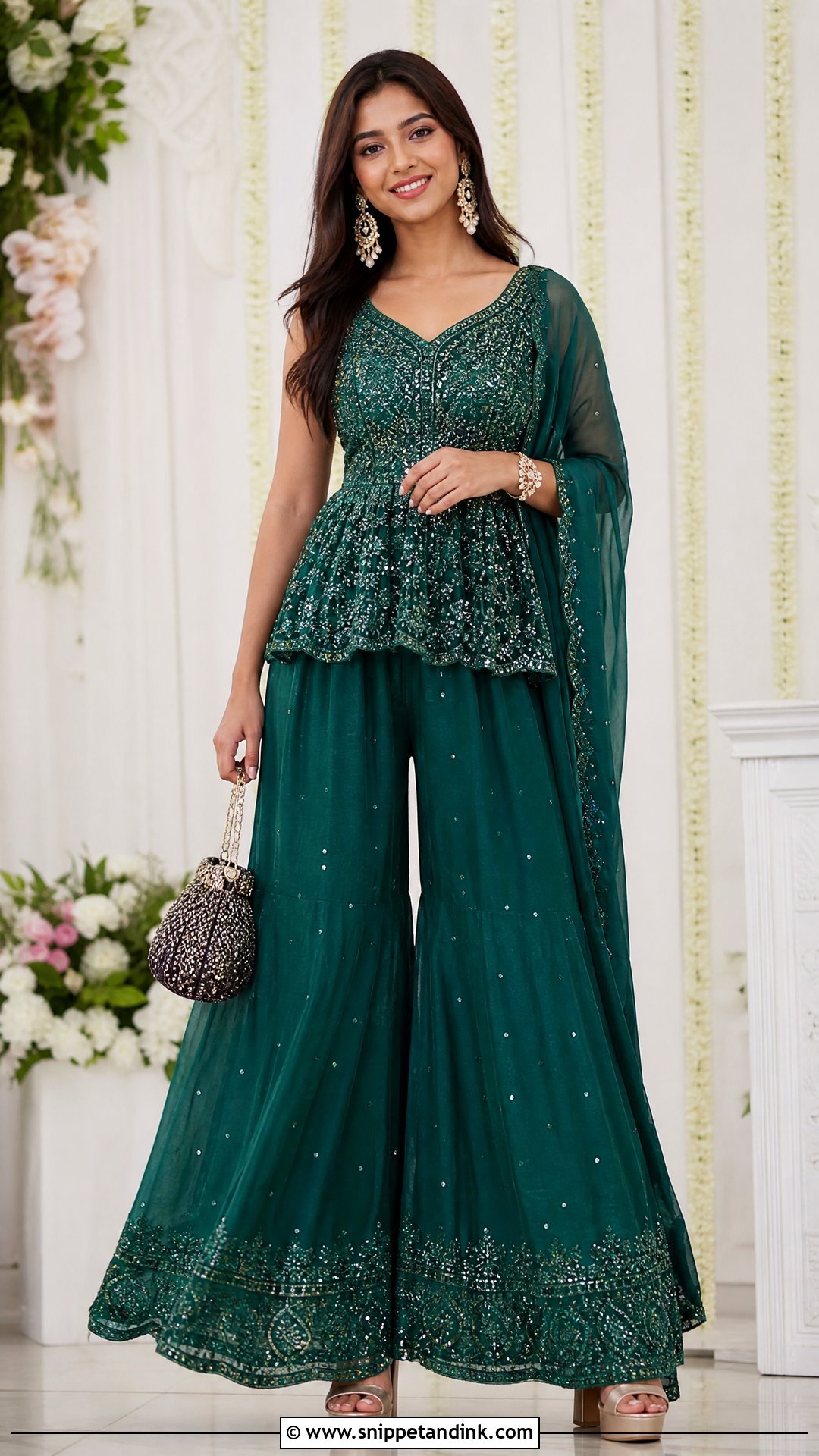 Peplum Sharara for Brother Marriage - Snippet and Ink - 25 Brother Marriage Dress for Sister Ideas