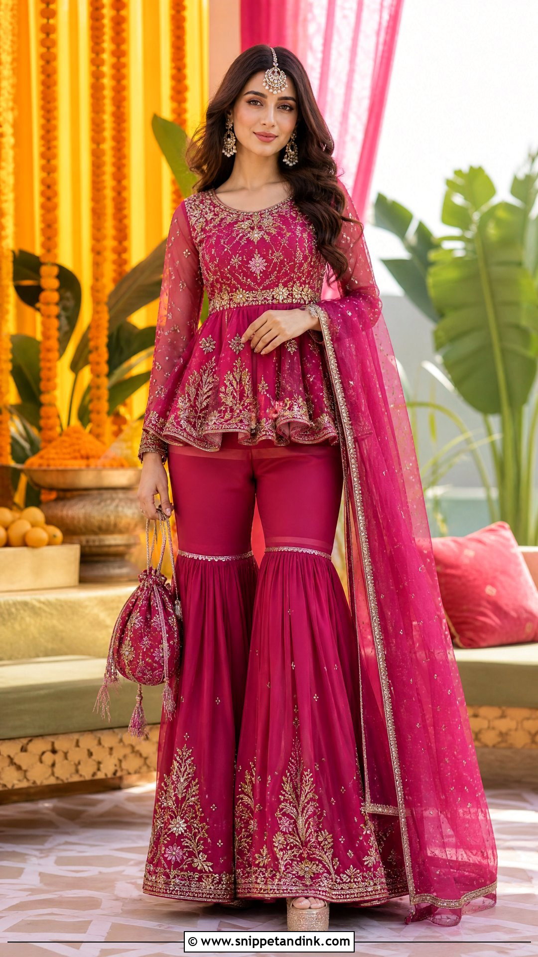 Peplum Sharara for Brothers Wedding - Snippet and Ink - 20 Outfit Ideas for Brothers Wedding