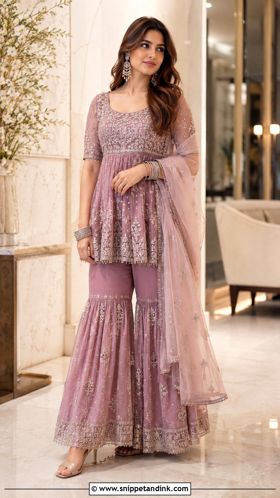 Peplum Sharara for Roka Ceremony - Snippet and Ink - 25 Dress for Roka Ceremony Ideas