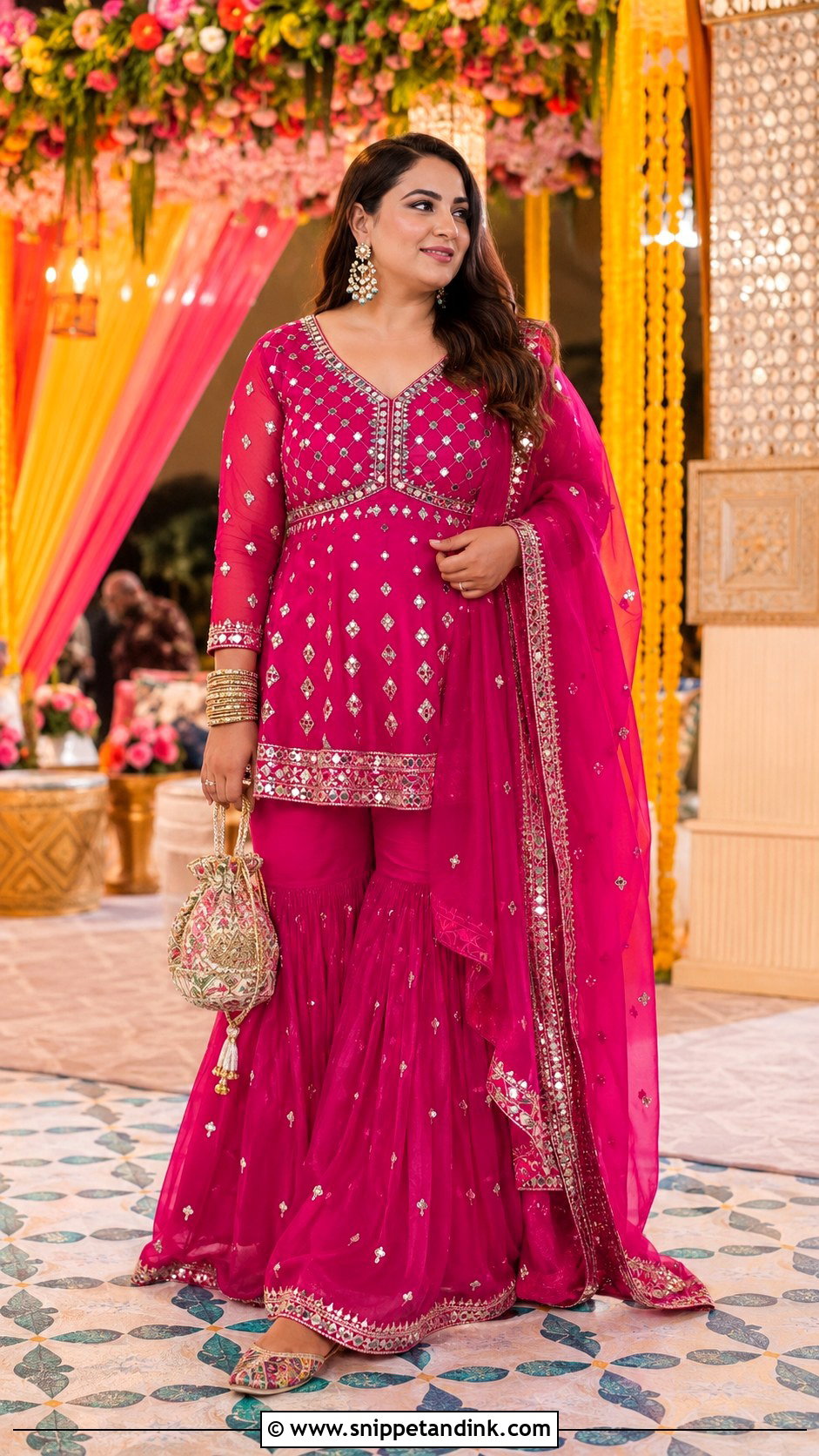 Peplum Sharara for Wedding Function - Snippet and Ink - 20 Indian Dress for Marriage Function Ideas