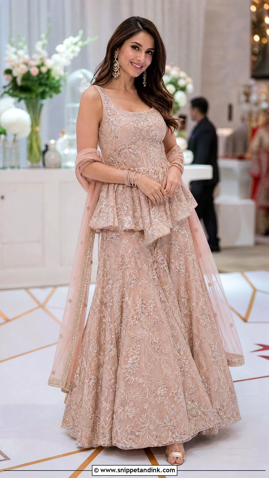 Peplum Top With Lehenga For Sangeet - Snippet and Ink - 25 Outfit for Sangeet Function Ideas