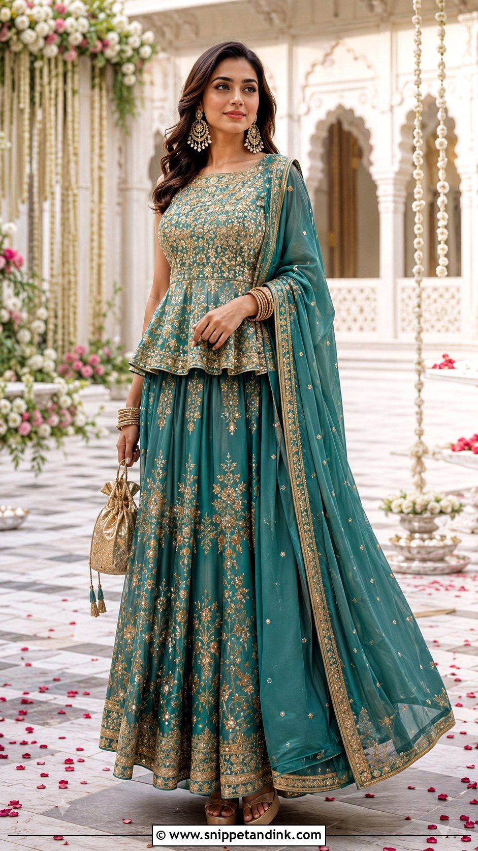 Peplum Top and Lehenga for Brothers Wedding - Snippet and Ink - 20 Indian Dress for Brothers Wedding Ideas